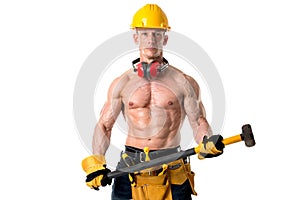 Strong construction worker