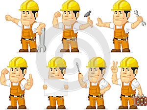 Strong Construction Worker Mascot 11