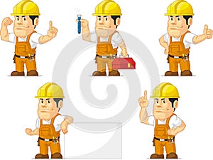 Strong Construction Worker Mascot 5