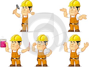 Strong Construction Worker Mascot 4