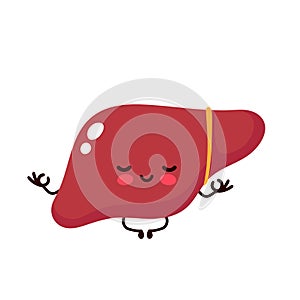 Strong cute healthy happy human liver