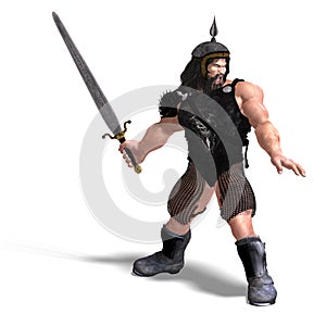 Strong dwarf with sword