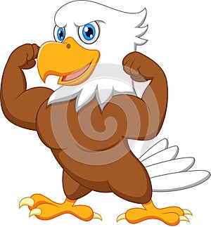 Strong eagle cartoon