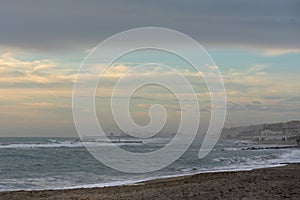 Strong gale force winds on the Mediterranean coast