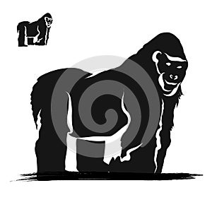 Strong Gorilla Silhouette