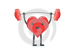 Strong heart weight lifting