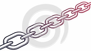 Strong Interlocking Chain Link Symbol Vector Graphic, vector design Generative AI