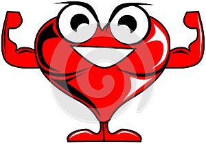 Strong love cartoon isolated