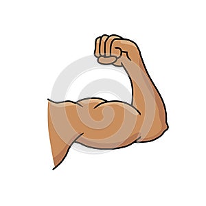 Strong macular arm vector illustration photo