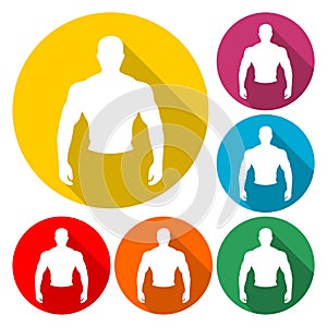 Strong man emblem - Illustration