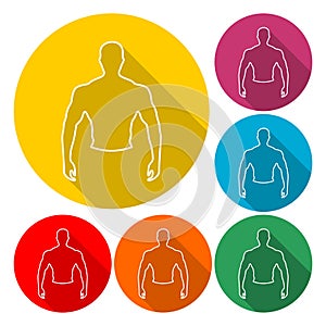 Strong man emblem - Illustration