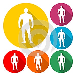 Strong man emblem - Illustration