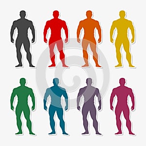 Strong man emblem - Illustration