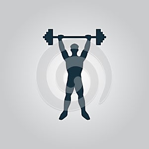 Strong man icon illustration of fitness