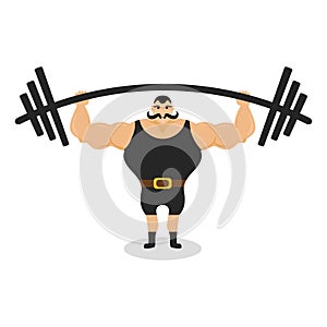 Strong man icon vector illustration design isolated
