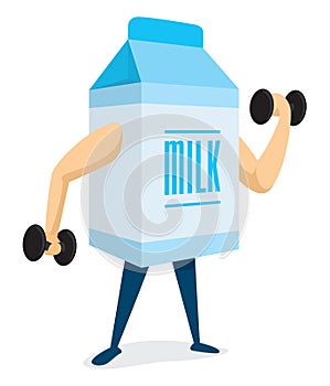 Strong milk carton working out