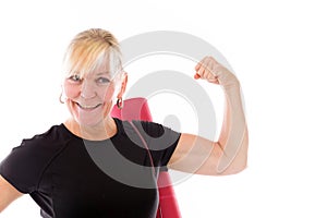 Strong model isolated with arm curl