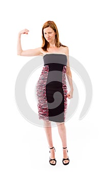 Strong model isolated with arm curl