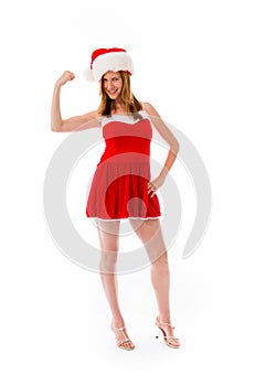 Strong model isolated with arm curl