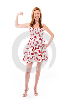 Strong model isolated with arm curl