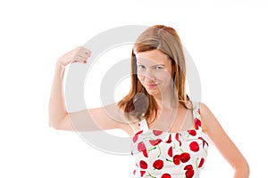 Strong model isolated with arm curl