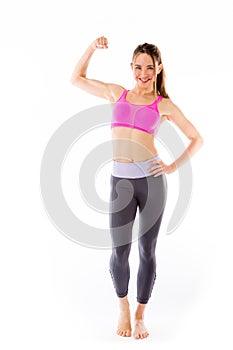 Strong model isolated with arm curl