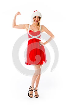 Strong model isolated with arm curl