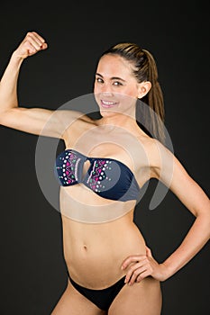 Strong model isolated with arm curl