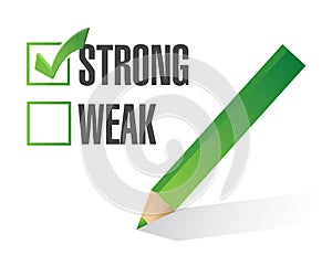 Strong over weak selection illustration design