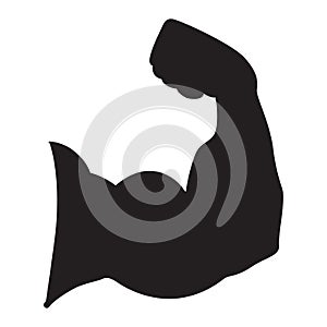 Strong power, Silhouette of arm muscles vector icon