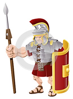 Strong Roman Soldier Illustration photo