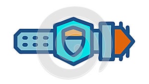 Strong Security Badge Digital Protection Icon, vector design Generative AI