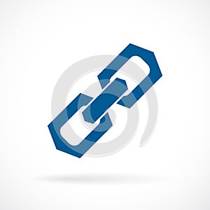 Strong solid chain link vector icon