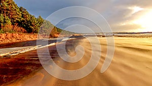 strong storm on the beach