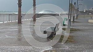 strong, stormy winds off the coast of Antalya
