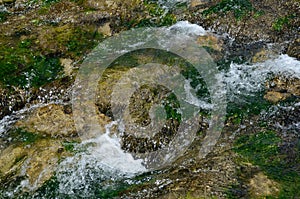 Strong stream of water