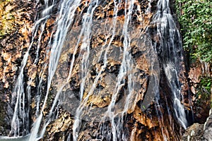 Strong streams of the waterfall