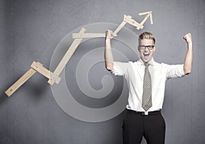 Strong successful businessman.