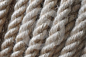 Strong twisted hemp rope