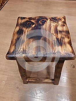 Strong Wooden well vanished stool