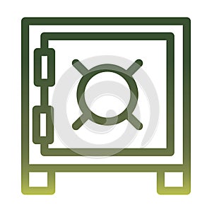 Strongbox gradient style icon vector design