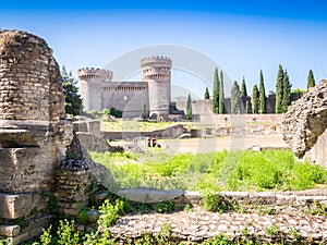 Stronghold Rocca Pia and Amphitheater di Bleso, Tivoli, Italy photo