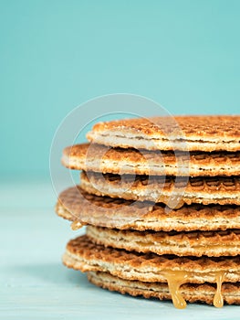 Stroopwafels or caramel Dutch Waffles