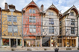 Strret in Troyes downtown, France