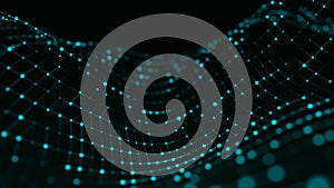 Structural connection of information. Data transfer in network connection. Abstract data background. 3D rendering