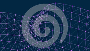 Structural connection of information. Data transfer in network connection. Abstract data background. 3D rendering