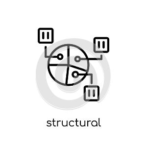 Structural Elements icon. Trendy modern flat linear vector Structural Elements icon on white background from thin line Technology