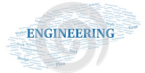 Structural Engineering typography word cloud create with the text only