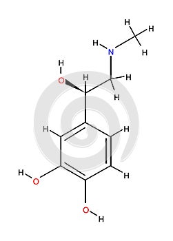 Structural formula of adrenaline photo