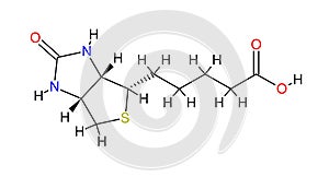 Structural formula of biotin photo